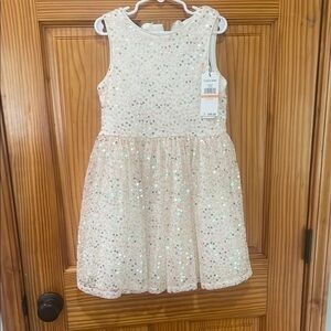 Calvin Klein Ivory Sequin Formal Dress